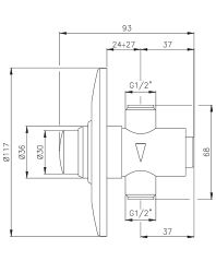 Urinal-Armatur - Druckspüler - Unterputz, AN:IBF100491