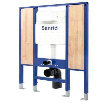 Sanrid solid Vorwandelement WC Barrierefrei 112 cm, Befestigungsplatte 27 mm, AN.IBF100328