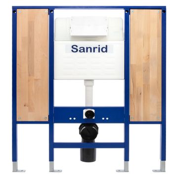 Sanrid solid Vorwandelement WC Barrierefrei 112 cm, Befestigungsplatte 18 mm